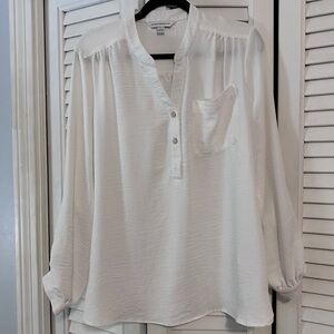 Counterparts Cream Button-Up Blouse